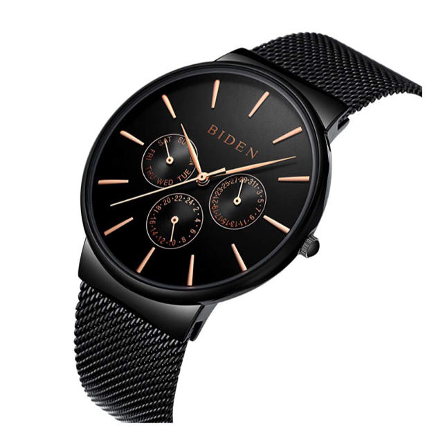 メンズ腕時計、ステンレススチールブラック メンズの時計(腕時計(デジタル))の商品写真