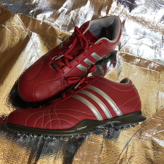 adidas - アディダスゴルフシューズ赤の通販 by ma-mi-1966's shop
