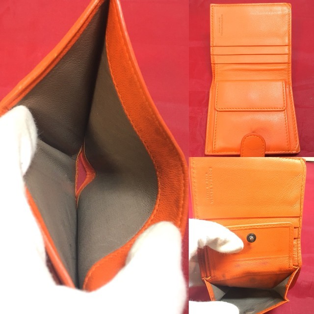 ボッテガヴェネタ　折財布　オレンジファッション小物