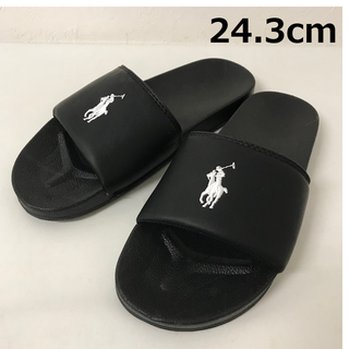 ポロラルフローレン(POLO RALPH LAUREN)の人気！ラルフローレン シャワーサンダル【24.3cm】黒 新品 180429(サンダル)