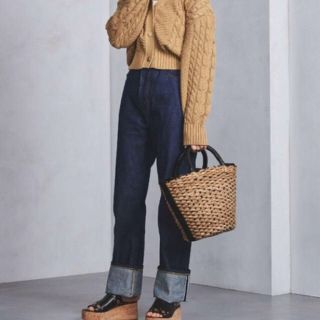 ユナイテッドアローズ(UNITED ARROWS)の★新品★ユナイテッド アローズ ストラップ バスケット ブラック(かごバッグ/ストローバッグ)