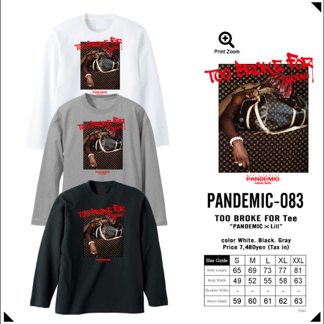 pandemic tシャツ メンズのトップス(Tシャツ/カットソー(七分/長袖))の商品写真