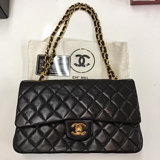 CHANELマトラッセWチェーンWフラップヴィンテージシャネルバッグ本物クリーム