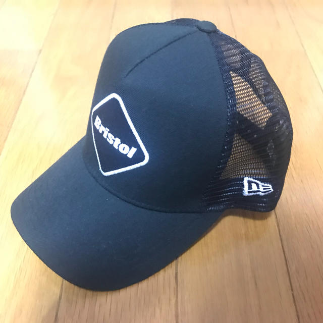 黒 美品fcrb  NEW ERA EMBLEM MESH CAP