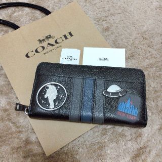 コーチ(COACH)の新品未使用　最新モデル　COACH　長財布　人気　レア　スペース　ブラック(長財布)