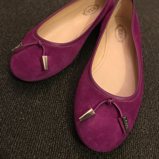 トッズ(TOD'S)のTOD’S purple Ballerinas(ローファー/革靴)