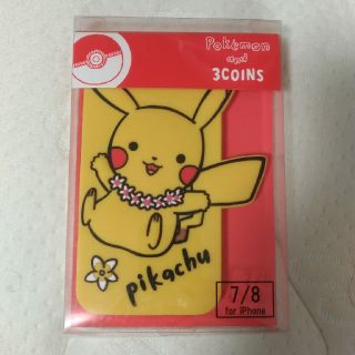 スマホケース　ピカチュウ　ポケモン　スリーコインズ　3coins(キャラクターグッズ)