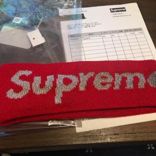 シュプリーム(Supreme)の正規☆supreme☆17AW☆New Era☆Headband☆赤☆ヘアバンド(その他)