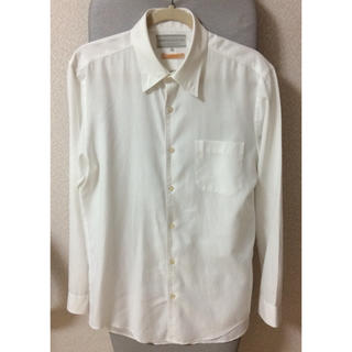 コムサコレクション(COMME ÇA COLLECTION)のコムサコレクション 白 ストライプ 地模様 ワイシャツ(シャツ)