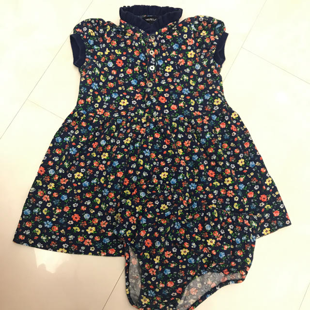 Ralph Lauren(ラルフローレン)のラルフローレン 花柄ワンピ インナーパンツ付き 24m キッズ/ベビー/マタニティのキッズ服女の子用(90cm~)(ワンピース)の商品写真