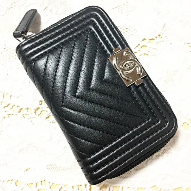 CHANEL(シャネル)の超美品⭐️希少⭐️ボーイシャネル⭐️シェブロン  レディースのファッション小物(コインケース)の商品写真