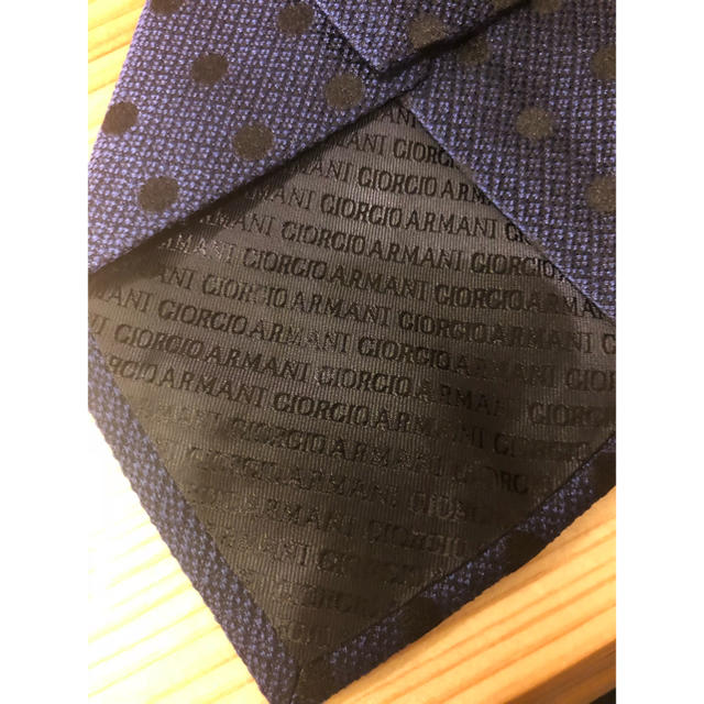 Giorgio Armani(ジョルジオアルマーニ)のジョルジオアルマーニ ネクタイ ネイビー ドット柄 メンズのファッション小物(ネクタイ)の商品写真
