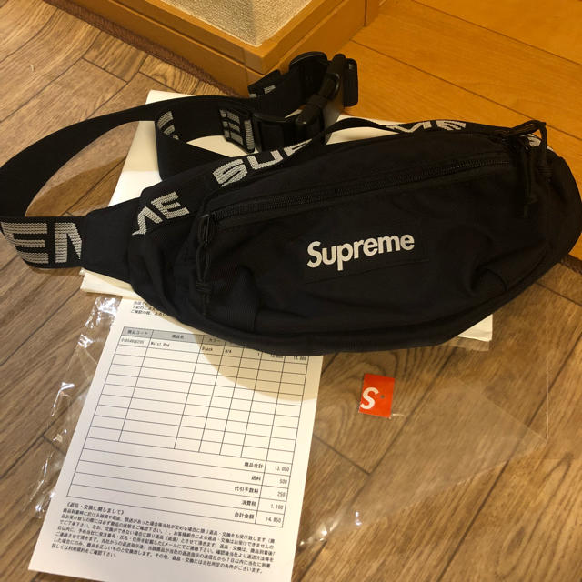 19SS Supreme Waist Bag 新品 ウエスト 黒 レシート原本