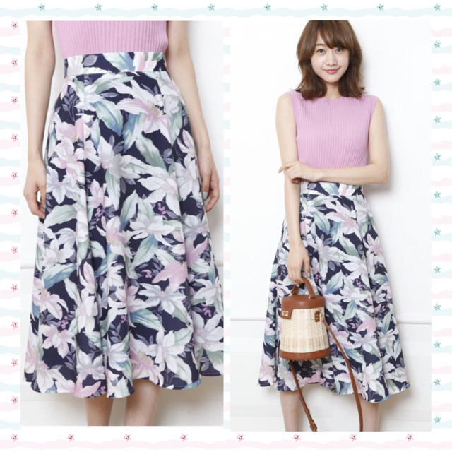💫新作💫💐Mystrada💐水彩花柄スカート | フリマアプリ ラクマ