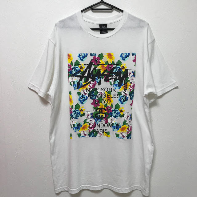 メキシコ製　STUSSY ステューシー　ワールドツアー　花柄　Tシャツ