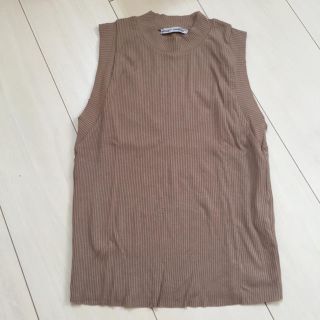 ザラ(ZARA)のZARA タンクトップ beige Mサイズ(タンクトップ)