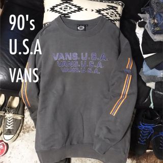 ヴァンズ(VANS)の希少！U.S.A製《★ VANS ★》ビックロゴ プルオーバースウェット (スウェット)