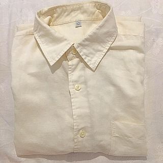 ユニクロ(UNIQLO)のユニクロ 半袖 リネン  シャツ  キナリ(シャツ)