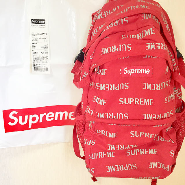 Supreme(シュプリーム)のSupreme backpack red メンズのバッグ(バッグパック/リュック)の商品写真