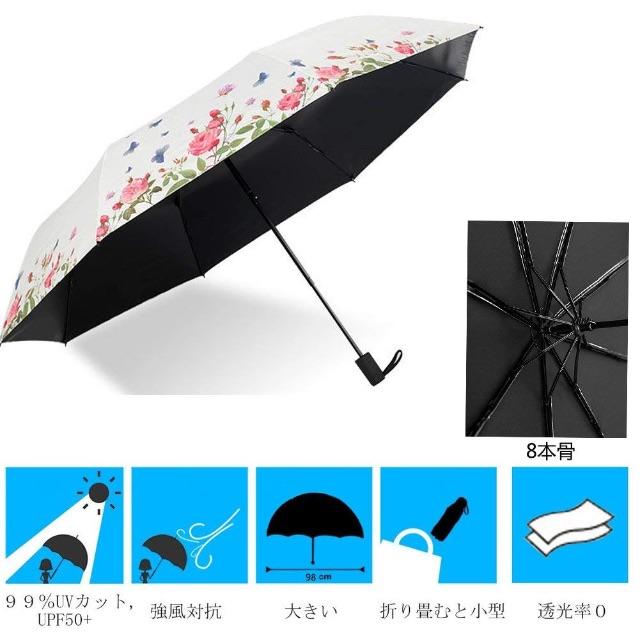 日傘 折りたたみ傘 uvカット  レディースのファッション小物(傘)の商品写真