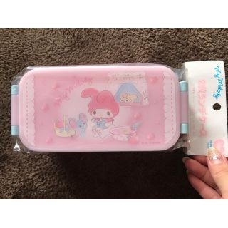 マイメロディ(マイメロディ)の2段ランチボックス マイメロ ピンク いちご 新品 お弁当箱 サンリオ(弁当用品)