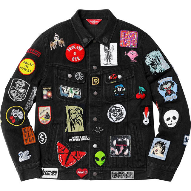 Supreme Patches Denim Trucker Jacket M