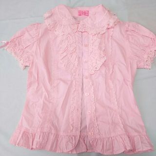 アンジェリックプリティー(Angelic Pretty)の半袖ブラウス ピンク 綿 Angelic Pretty (シャツ/ブラウス(半袖/袖なし))