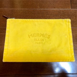 エルメス(Hermes)のエルメス フラットポーチ PM イエロー(ポーチ)