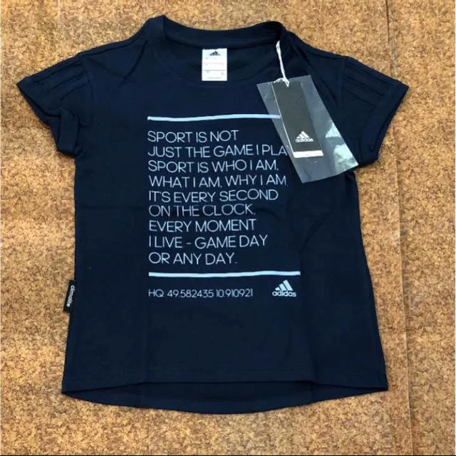 adidas(アディダス)の【120】 新品 adidas Tシャツ キッズ/ベビー/マタニティのキッズ服女の子用(90cm~)(Tシャツ/カットソー)の商品写真
