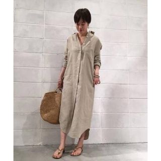 Plage Linen シャツワンピース