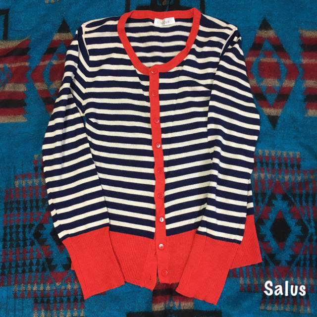 salus(サルース)のSalus ボーダーカーディガン  専用☺︎♡♡ レディースのトップス(カーディガン)の商品写真