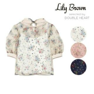 リリーブラウン(Lily Brown)のリリーブラウン★シアーフラワートップス★新品タグ付★正規品(シャツ/ブラウス(半袖/袖なし))