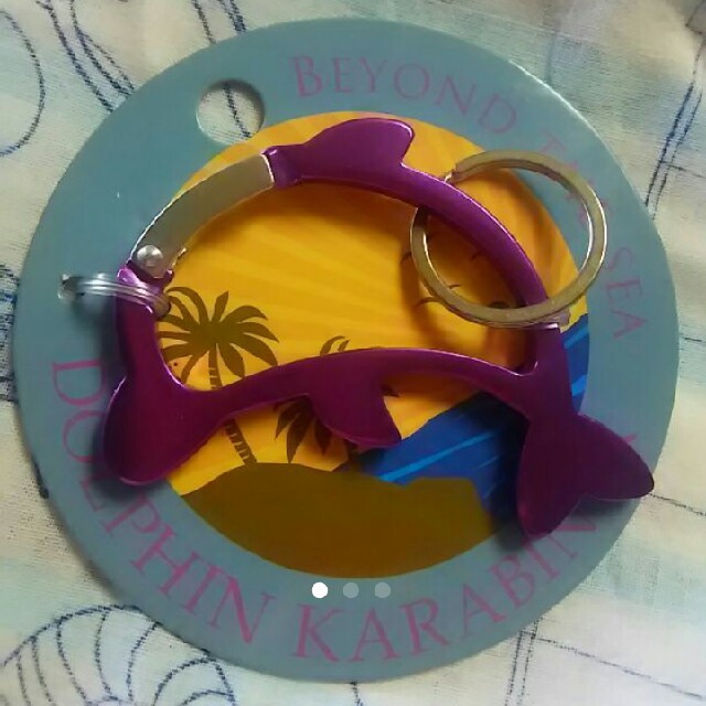 イルカ カラビナ風 キーホルダー  レディースのファッション小物(キーホルダー)の商品写真