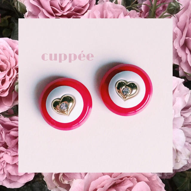 cuppée 【 vintage pink _d ］ピアス・イヤリング ハンドメイドのアクセサリー(イヤリング)の商品写真