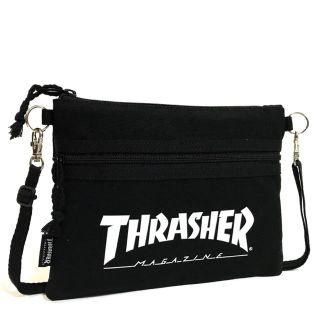 スラッシャー(THRASHER)の【THRASHER】コットンキャンバスサコッシュ［BK/MAG］(ショルダーバッグ)