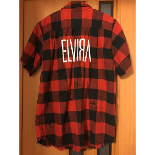 オフホワイト(OFF-WHITE)の☆ELVIRA エルヴィラ エルビラ ダメージ加工 ブロックチェックシャツ☆(シャツ)