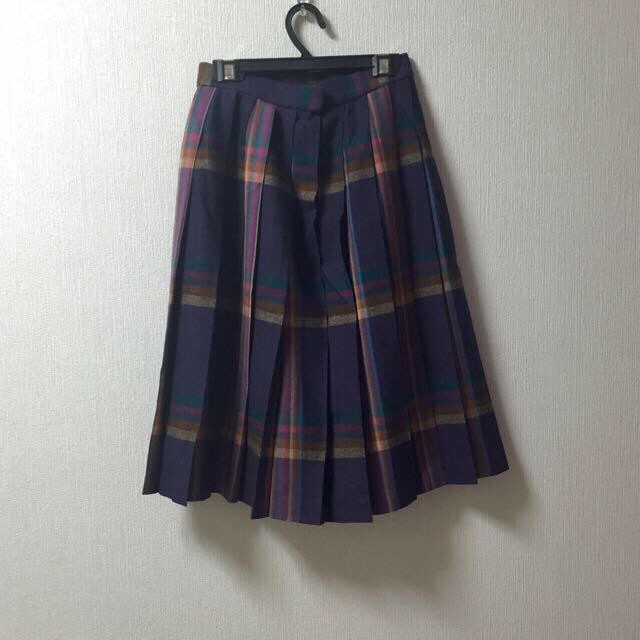 チェックのプリーツスカート レディースのスカート(ひざ丈スカート)の商品写真