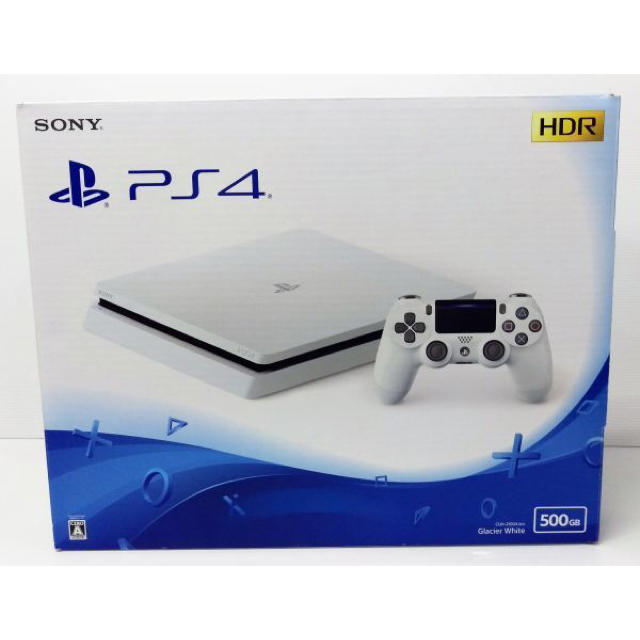 PlayStation4(プレイステーション4)のPS4 500GB CUH-2100A B02 グレイシャーホワイト 中古 エンタメ/ホビーのゲームソフト/ゲーム機本体(家庭用ゲーム機本体)の商品写真