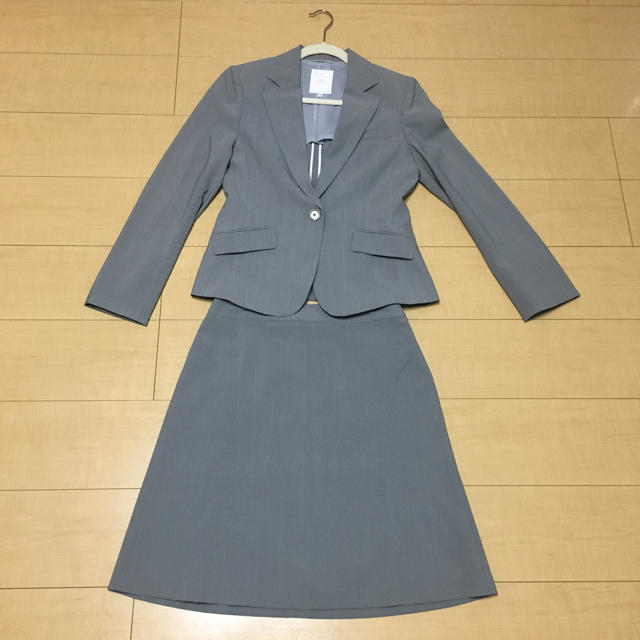 夏用 グレー スーツセット レディースのフォーマル/ドレス(スーツ)の商品写真