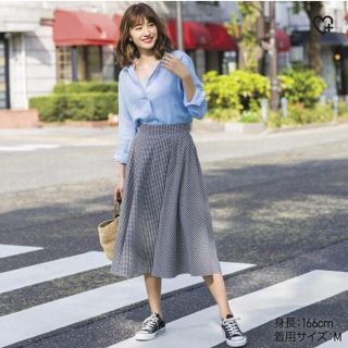 ユニクロ(UNIQLO)のチェックのスカート(ひざ丈スカート)