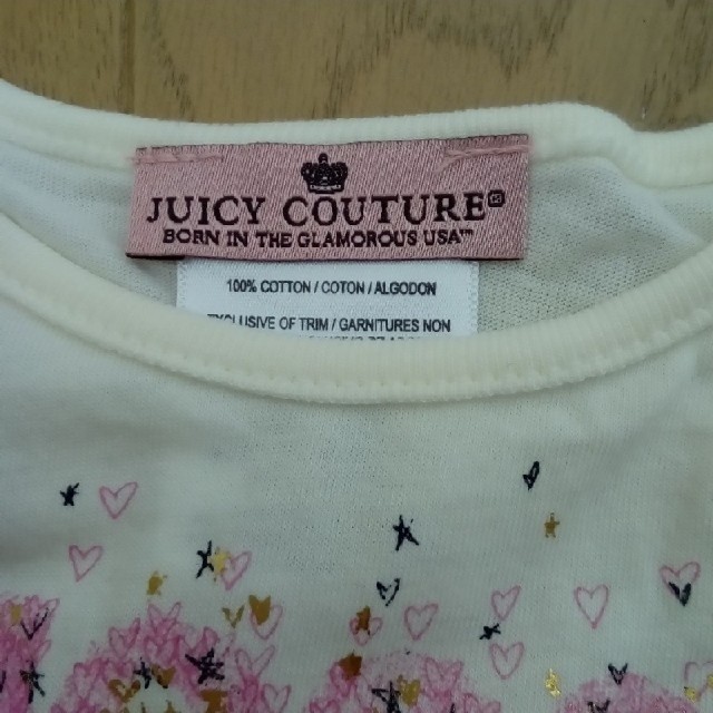 Juicy Couture(ジューシークチュール)の新品タグ付　ジューシークチュール　Tシャツ　70～80センチ キッズ/ベビー/マタニティのベビー服(~85cm)(Ｔシャツ)の商品写真