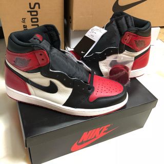 ナイキ(NIKE)のUS9 AIR JORDAN 1 RETRO HIGH OG BRED TOE(スニーカー)