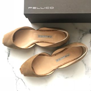 ペリーコ(PELLICO)の半額にお値下げ＊完売品＊裏張り済み＊2回のみ【ペリーコ】オープントゥスクエア(サンダル)