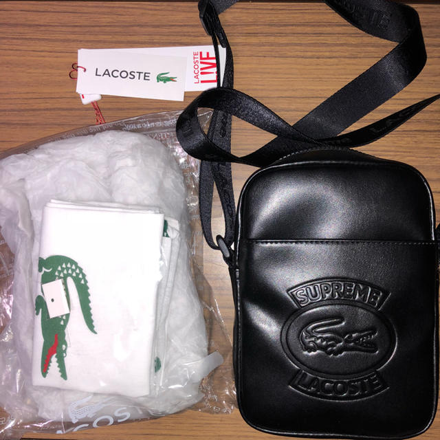 Supreme lacoste ショルダーバッグ