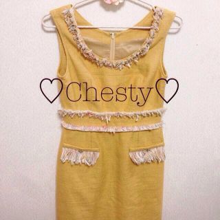 チェスティ(Chesty)のツイードワンピース(ひざ丈ワンピース)