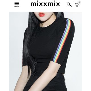 ミックスエックスミックス(mixxmix)のmixxmix レインボーポイントクロップドTシャツ(Tシャツ(半袖/袖なし))