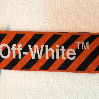 オフホワイト(OFF-WHITE)のOFF WHITE  マフラー オレンジ(マフラー)