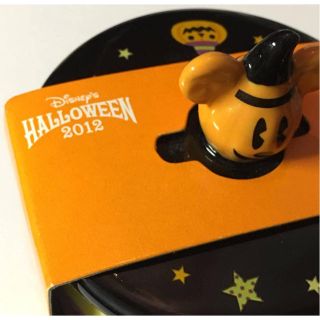 ディズニー(Disney)のディズニーランドのお土産2012ハロウィンミッキーかぼちゃの蓋つきマグカップ1個(グラス/カップ)