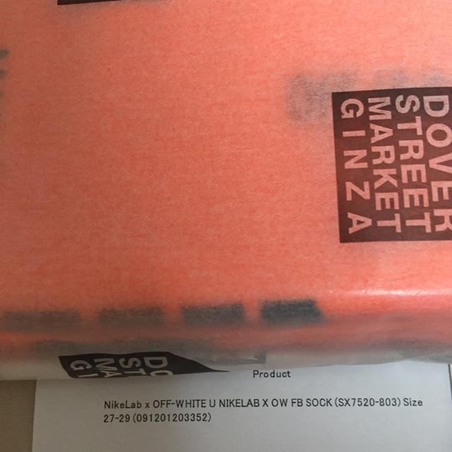 OFF-WHITE(オフホワイト)の送料込 U NikeLab OFF-WHITE FB SOCK オレンジ メンズのファッション小物(その他)の商品写真