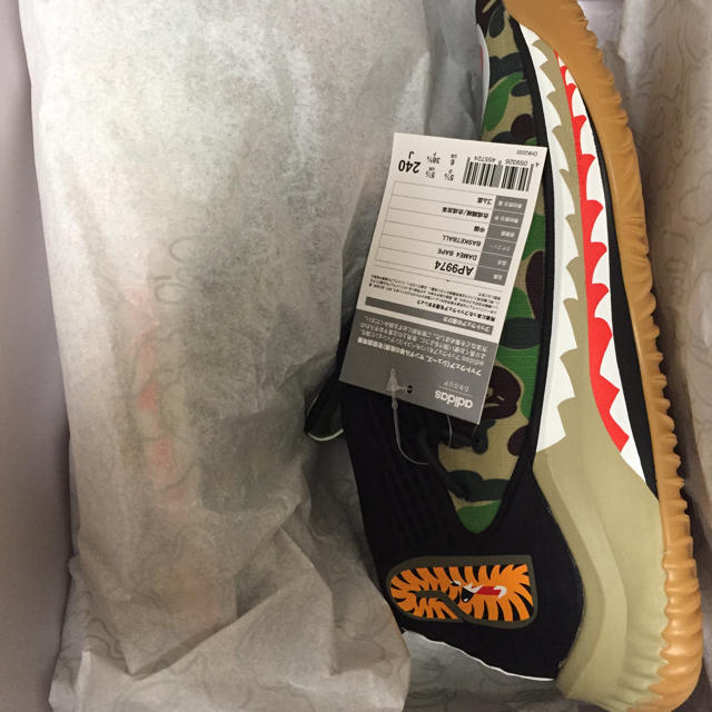 送料込 24.0cm DAME4 BAPE オリジナルス スニーカー